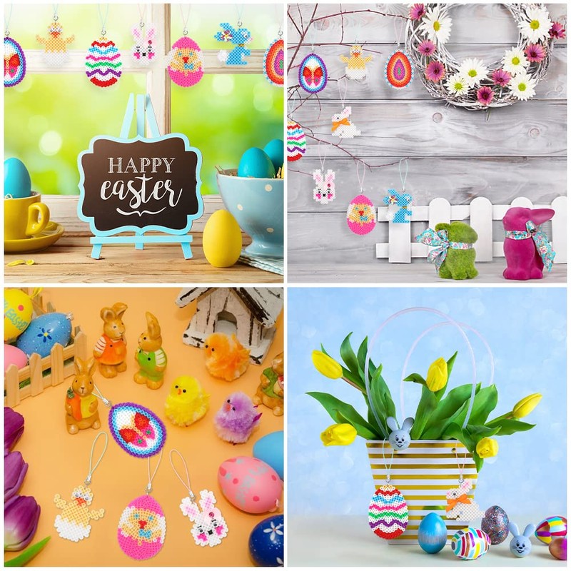 Ironing beads plate set, ironing beads Easter, children's crafts for