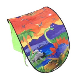 Tents Fantasy Fun for Kids,Foldable Play Tents, Pop up Outdoor Indoor Bed Tents,Twin Size,Magic Playhouse Princess Secret Castle,Birthday for Girls (Dinosaur Island)