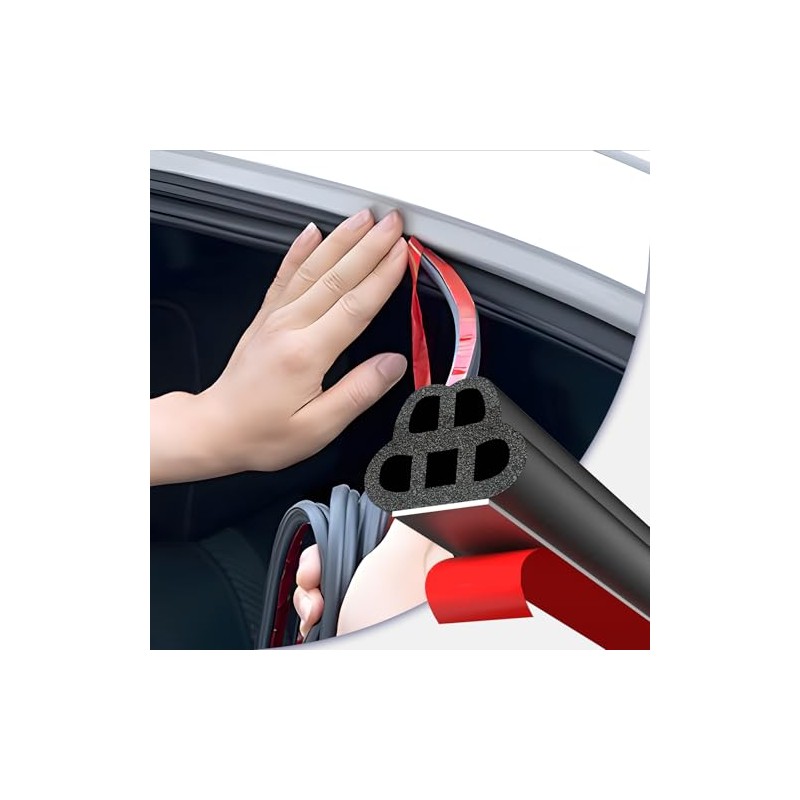 Alophoty 34 Ft Self-Adhesive Car Door Seal Strip for Noise