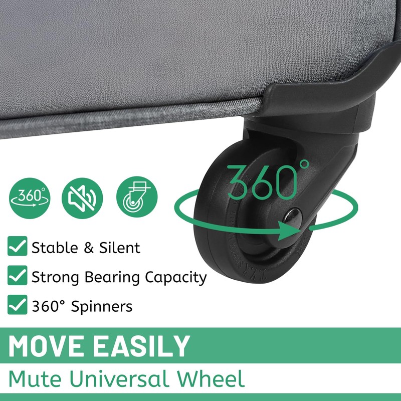 lalago 2 Pairs Replacement Wheels for Suitcase, Suitcase Replacement Double