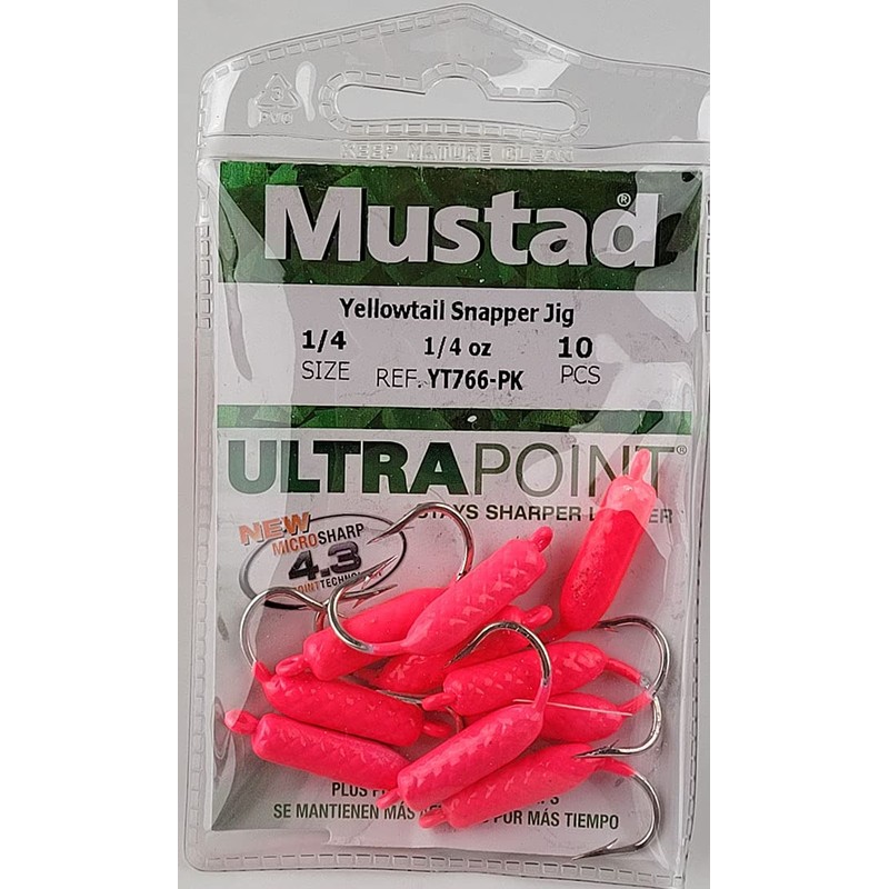 Yellowtail Snapper Jig 1/4 Oz Pink Sz1 10Pk 1/4
