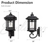 Emliviar Solar LED Wall Light Outdoor,Dusk to Dawn Solar Porch