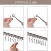 Jetec 120 Pcs Metal Curtain Track Hooks S Shaped Small