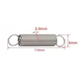 110MM Extended Compressed Springs,Closed loop Extended Compressed Springs,Straight Torsion Spring Kit in 4,Stainless Steel Torsion Spring,Tension Spring for Machinery,Furniture