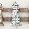 Darthome Rustic Lighthouse Wall Hooks 3 Wooden Hook Coat Keys