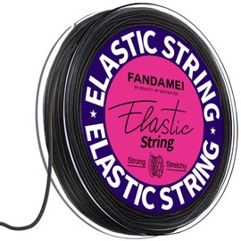 FANDAMEI 1mm Elastic String for Beading, Elastic Cord Stretchy for Bracelets Making, Stretch Bead Cord for Jewelry Making, Sturdy Thread for Bracelet Necklace Crafts Christmas DIY Elastic String Cord