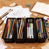 Cheeren 12 Pack Black Pen and Pencil Organizer Trays-Desktop Office