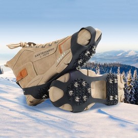 Snowy, icy road, icy road, non-slip, daily hiking, crampons men and women Winter Clear/L