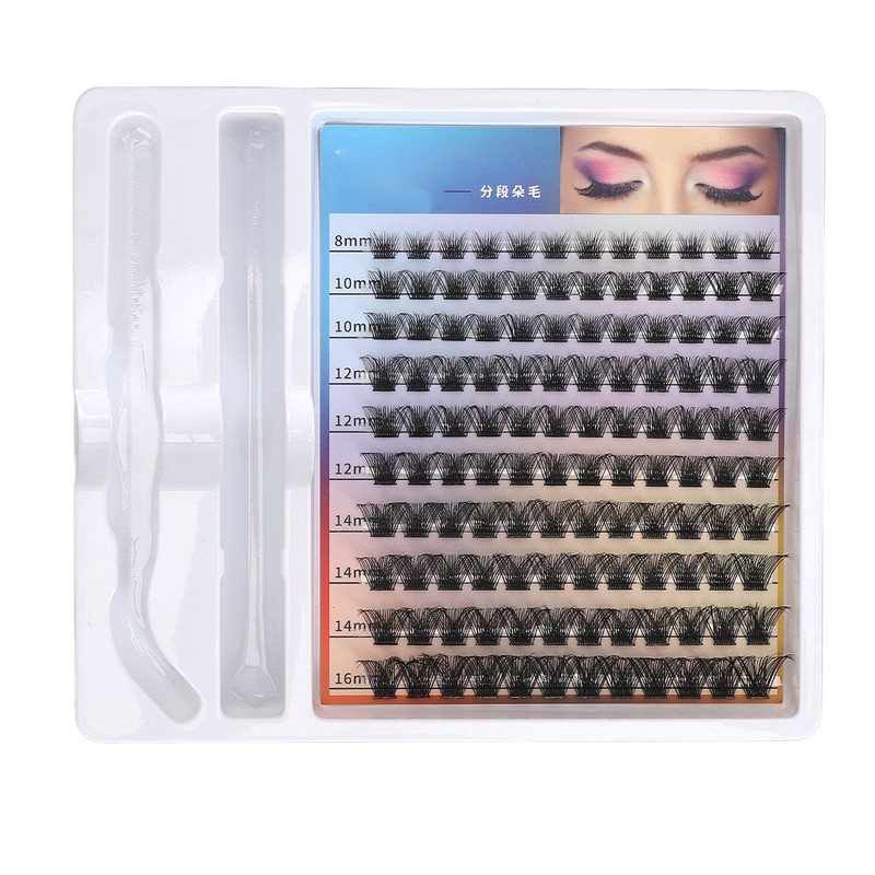 DIY Eyelash Extension Kit 120pcs Clusters 8‑16mm Individual Lash Extension