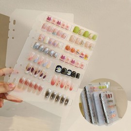 Nail art album-type transparent tip book binder 03-07 5 types of inner paper - Nail tip book 03-5 sheets of inner paper / 네일 아트 앨범형 투명 팁 북 바인더 03-07 속지 5종 - 네일팁북 03-속지 5장