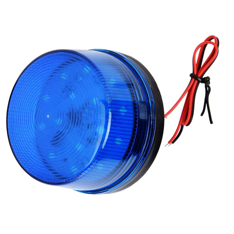 Pongnas 12 V Blue LED Flash Light, Emergency Alarm Warning