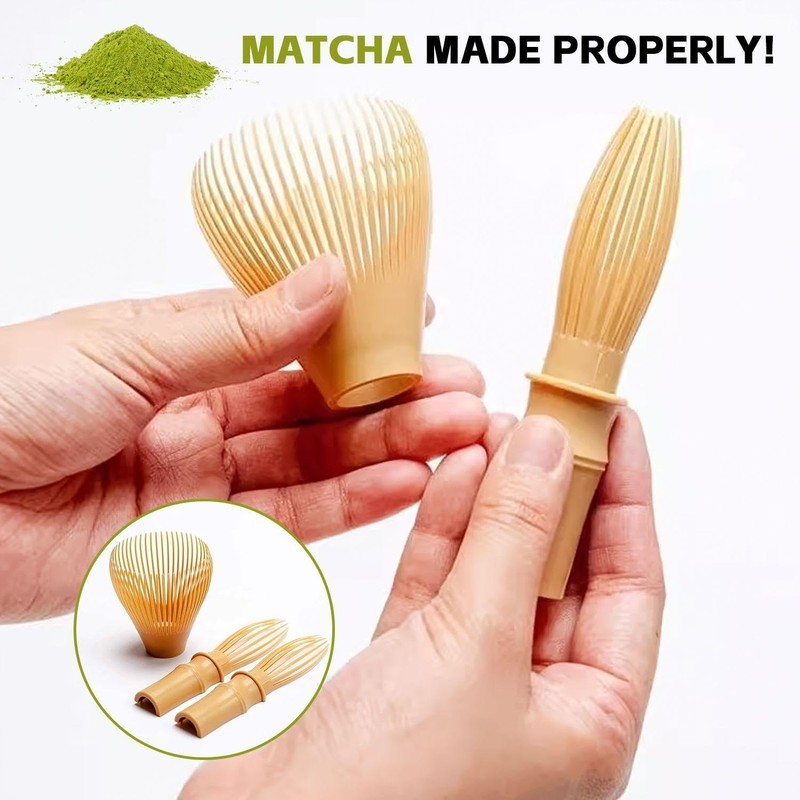 EHDWXVZM 2 Pieces Matcha Mixer, Plastic Tea Set, Tea Brewing