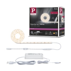 Paulmann 789.56 SimpLED Power Strip Set 3 m Warm White 33 W Coated with Cord Dimmer 1100 lm/m