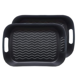 Hawkie business Serving Tray with Handles (2pack White)