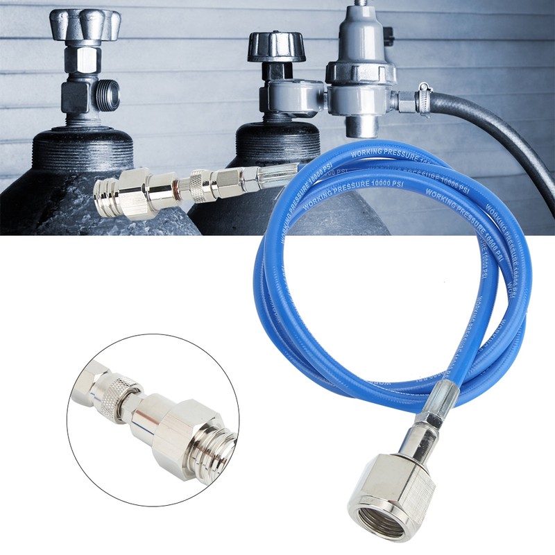 1m/3.3ft Soda Water Adapter Hose Kit Blue W21.8‑14 CO2 Hose