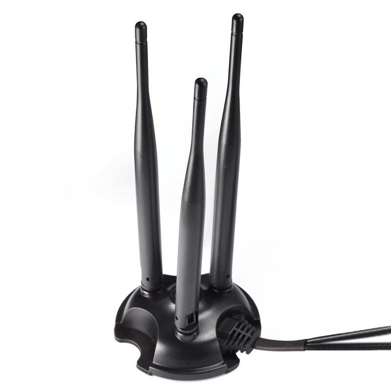 Eightwood 2.4GHz 5GHz Dual Band WiFi Antenna, 3 RP-SMA Connector