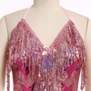 IWEMEK Sequin Sparkle Stars Fringes Bodysuit Leotard Rave Outfit for
