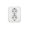 Busch-Jaeger 202 EUJB-214 Schuko Double Socket Alpine White (2TKA00003898)