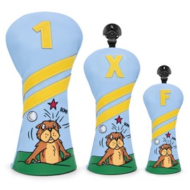 Golf Club Headcovers Golf Wood Covers gopher Golf Headcovers Golf Wood Covers Aliennana Driver Cover (DR) Fairway Wood (FW), Utility (UT) (DR+FW+UT(3PCS)