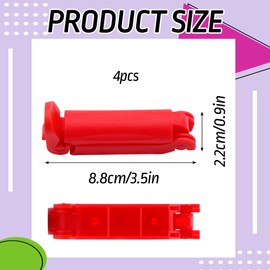 MEKEET 4PCS Seatbelt Clips for Kids Red Car Seat Belt Clip Antiskid Seat Belt Clip for Kids Providing A Reliable Solution for Keeping Your Little Ones Secure for Adult and Kids to Relax Shoulder Neck