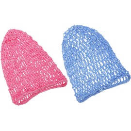 Gorro de Crochet para Mujer, Redecilla para el Cabello de Poliéster, Cómodo para Uso Prolongado, para Dormir y Aplicación de Maquillaje, 2 Unidades