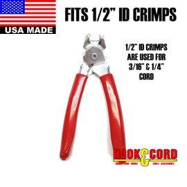 Hook & Cord Pliers - Used for Crimping Wire Bungee Cord Spring Hooks - DCM-Dichromate MPC-Metal Plastic Coated - Strong Gauge with End Protective Cap - for Tarps, Covers, Sunshades (1, Crimp PLIER)