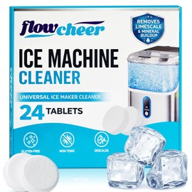 Flowcheer Ice Maker Cleaner Tablets - 24 Count for Efficient Maintenance