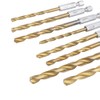 Mesee 13 Pieces Titanium Coated HSS Twist Drill Bits, High