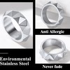 Stainless Steel Spike Ring for Men Women Punk Rock Ring