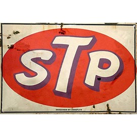 Tin Sign For Sign STP Motor Oil Gas Oil Garage Auto Shop Rustic Metal Decor 8 x 12