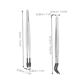 Operitacx 2 Sätze Pinzette Werkzeuge Uv Stempel Zange Gesichts- Wimpernfunktionen Craft Pinzette Handwerkliche Pinzette Präzision Bastelpinzette Aus Edelstahl Rostfreier Stahl 2 Stücke * 2