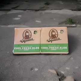 Dr. Squatch Soap Men's Natural Soap Cool Fresh Aloe Coconut Oil Zero Grit 5 oz