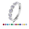 LEXLUNE Dainty Daisy Ring for Women, S925 Sterling Silver Cubic