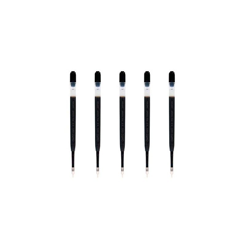 Ohto Flash Dry Gel Pen Refills, 0.5mm, Black (PG-105NP), Pack