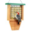 Gbekery Wooden Suet Bird Feeder for Outside Hanging, Woodpecker Suet