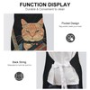 GTABVECT Japanese Samurai Cat Aprons Adjustable Aprons with Pockets Cooking