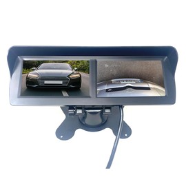 Dolphin Automotive Dual Twin Screen Dashboard Mouted Monitor For Reverse Parking Rear View or Side Cameras
