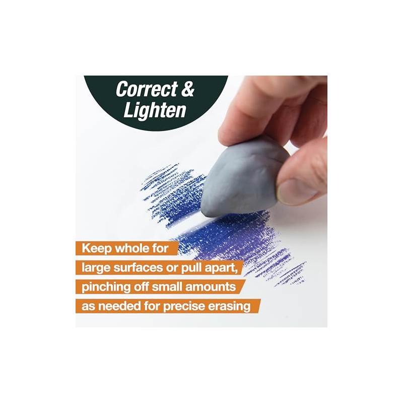 Faber-Castell Erasers - Drawing Art kneaded Erasers, Large size Grey