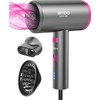 SIYOO Ionic Hair Dryer with Diffuser - 1600W, Gentle and Consistent Heat, Hair-Friendly Care, Compact and Travel-Ready - Ideal Christmas Gift