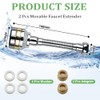 VGECEE Pack of 2 Tap Extension Flexible Tap Attachment 360°