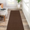 Kapaqua Custom Length Solid Color Runner Rug Non Slip Rubber