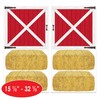 Beistle Barn Loft Door & Hay Bale Props 12 Piece,
