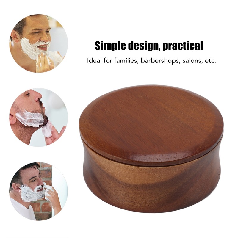 Men Wooden Shaving Brush Bowl Non Adhering Shave Cream Mug
