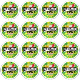 Ice Breakers Sours ( Green Apple, Tangerine, Watermelon), 1.5-Ounce Canisters (Pack of 16)