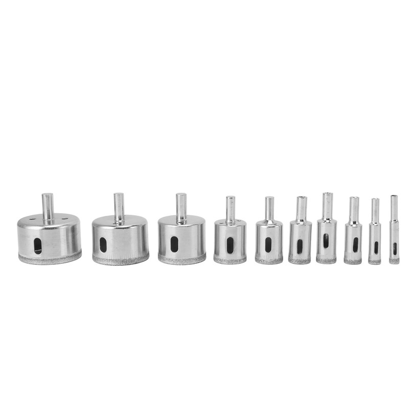 10PCS Diamond Drill Bit Diamond Hole Saw for Glass Tile