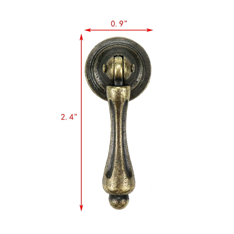 Mcredy Cabinet Tear Drop Pull Handle Pulls Antique Bronze Set