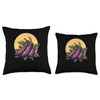 Chinese Eggplant Vintage Sunset Throw Pillow