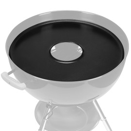 Stanbroil Round Griddle Insert for Weber 22" Kettle Charcoal Grill, Nonstick Coating Flat Top Griddle Plate, 22 Inch Kettle Grill Accesories, Black