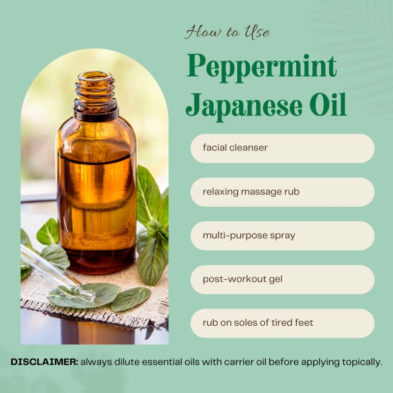 Aceite esencial de menta 4 oz puro natural con 3