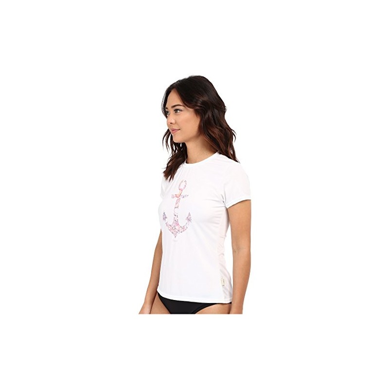 O'Neill Womens 2016 Graphic S/S Rashguard Wetsuit, White, X-Small